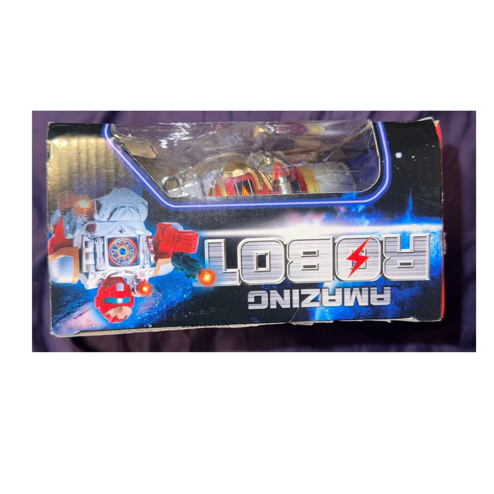 Lollipop Toys Amazing Robot Super Robot Silver Red Walking Sound Flash NO.00921 - Picture 5 of 5